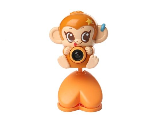 Design Macaco dos desenhos animados USB Câmera (Amarelo)